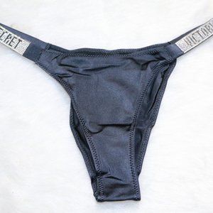 VERY SEXY Rhinestone Cheeky Panties - Black